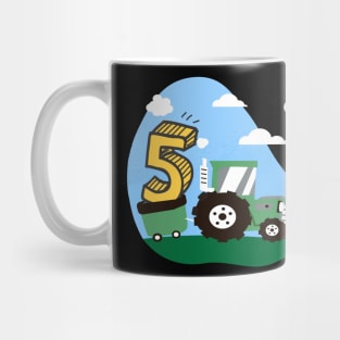 5th birthday tractor outfit for boys and farmers Mug